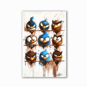 Chirping rebels No1 by Catill framed mural artwork