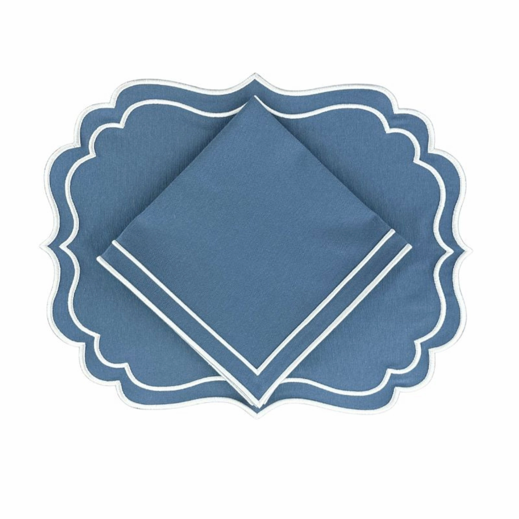 Chloe Napkin in Autumn Blue, Set of 4