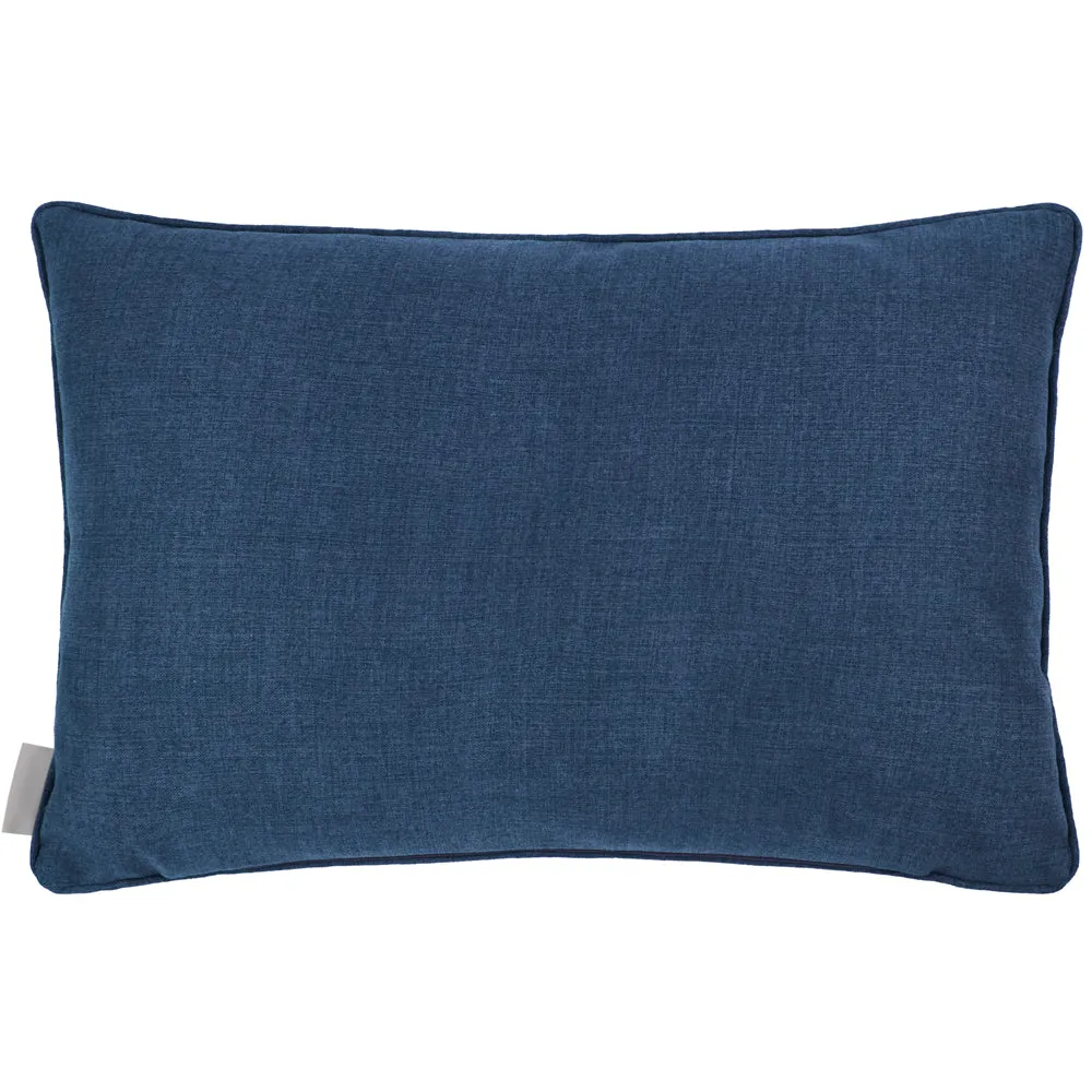 Chora Printed Piped Cushion Cobalt