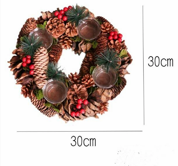 Christmas Candle Holders Pine Cone