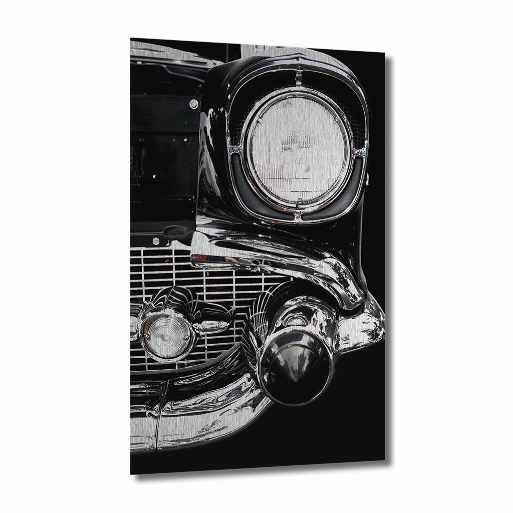 Chrome Oldtimer Brushed on AluDibond framed mural artwork