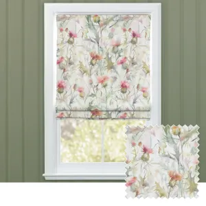 Cirsium Printed Cotton Made to Measure Roman Blinds Russet chic floor carpet  