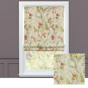 Cirsium Printed Cotton Made to Measure Roman Blinds Russett chic floor carpet  