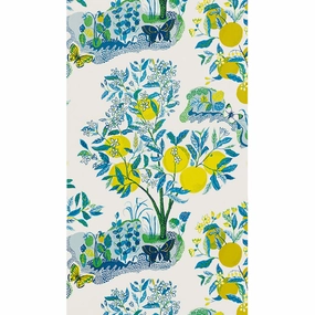 Citrus Garden Wallpaper in Pool paper wall covering