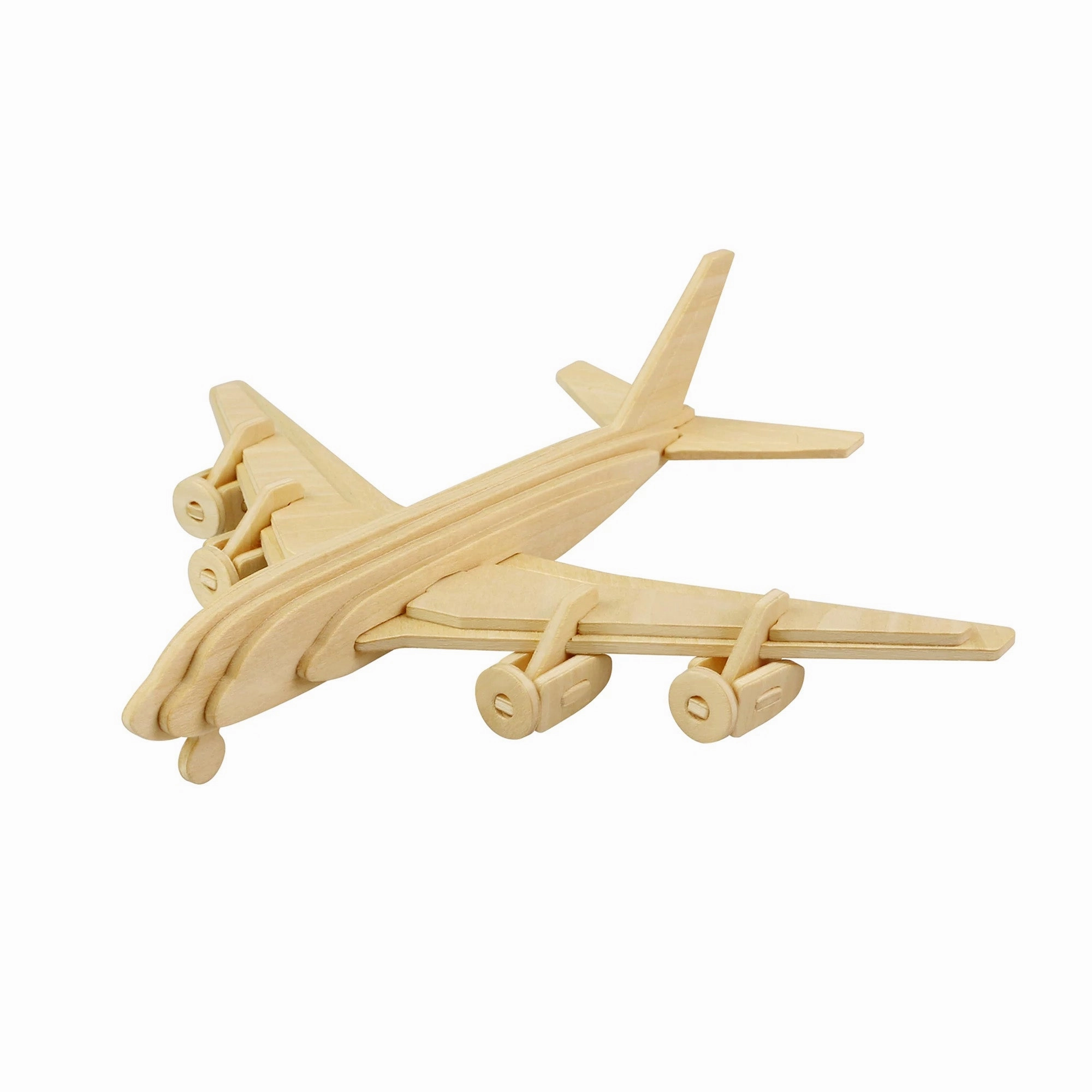 Civil Airplane 3D Wooden Puzzle, 8-1/4-Inch wooden room decoration