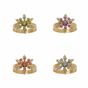 Classic Snowflake Skinny Napkin Rings, Pastel, Set of Four cute desktop display