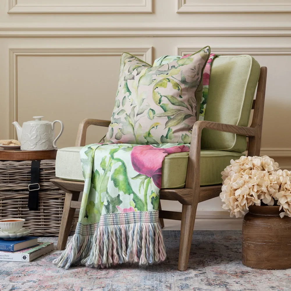 Claudia Printed Piped Cushion Sand