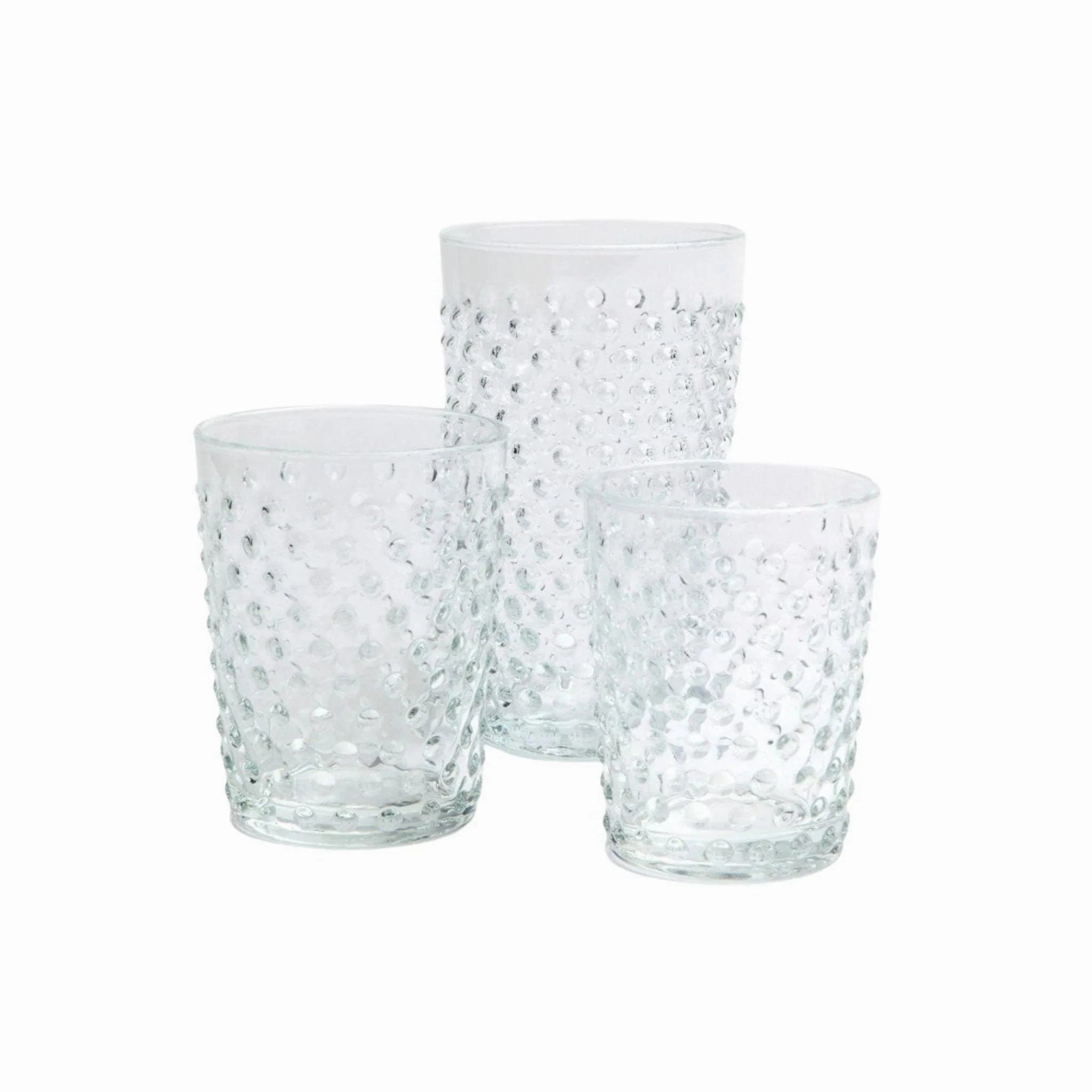 Clear Raised Dot Surface Hand Blown Glasses mini desktop sculpture