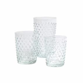 Clear Raised Dot Surface Hand Blown Glasses cute desktop display