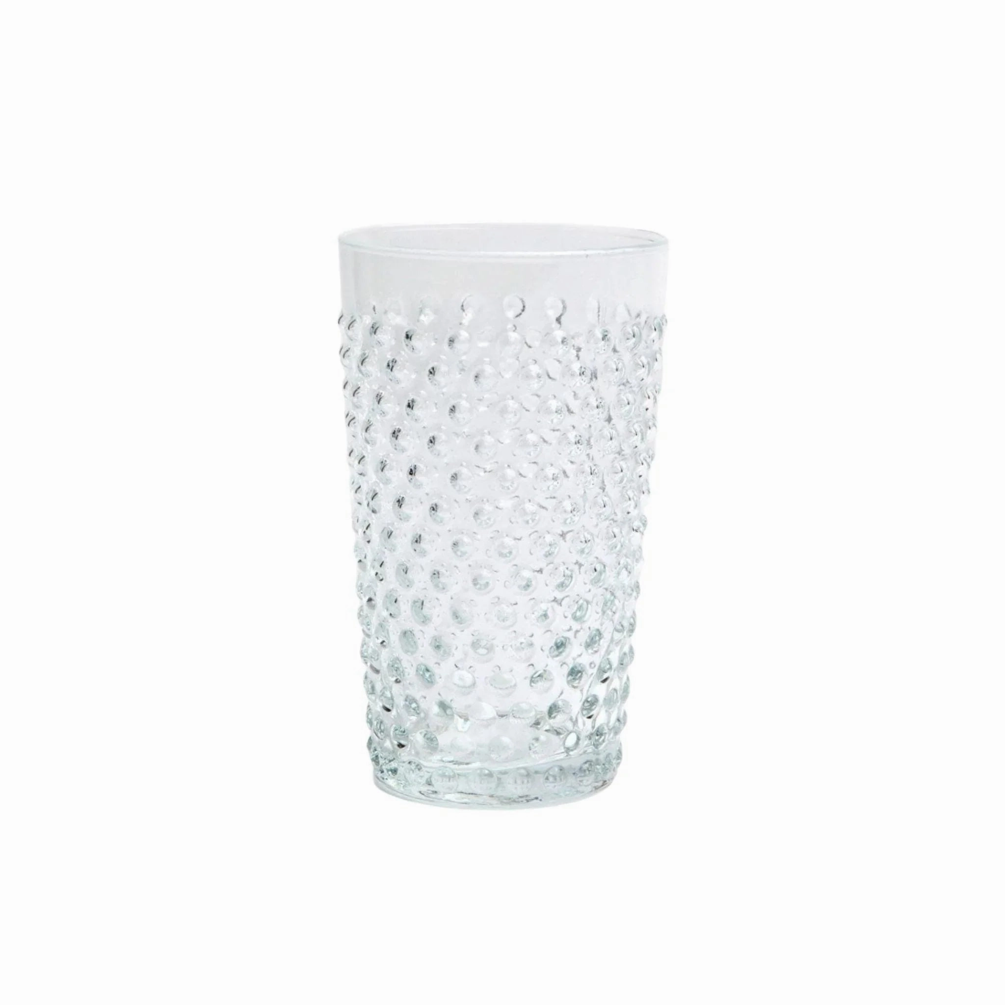 Clear Raised Dot Surface Hand Blown Glasses