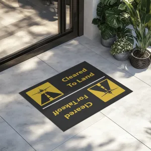 Cleared To Land / For Departure Designed Door Mats door entrance rug
