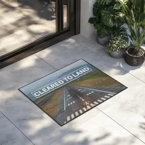 Cleared To Land Runway Designed Door Mats door entrance rug