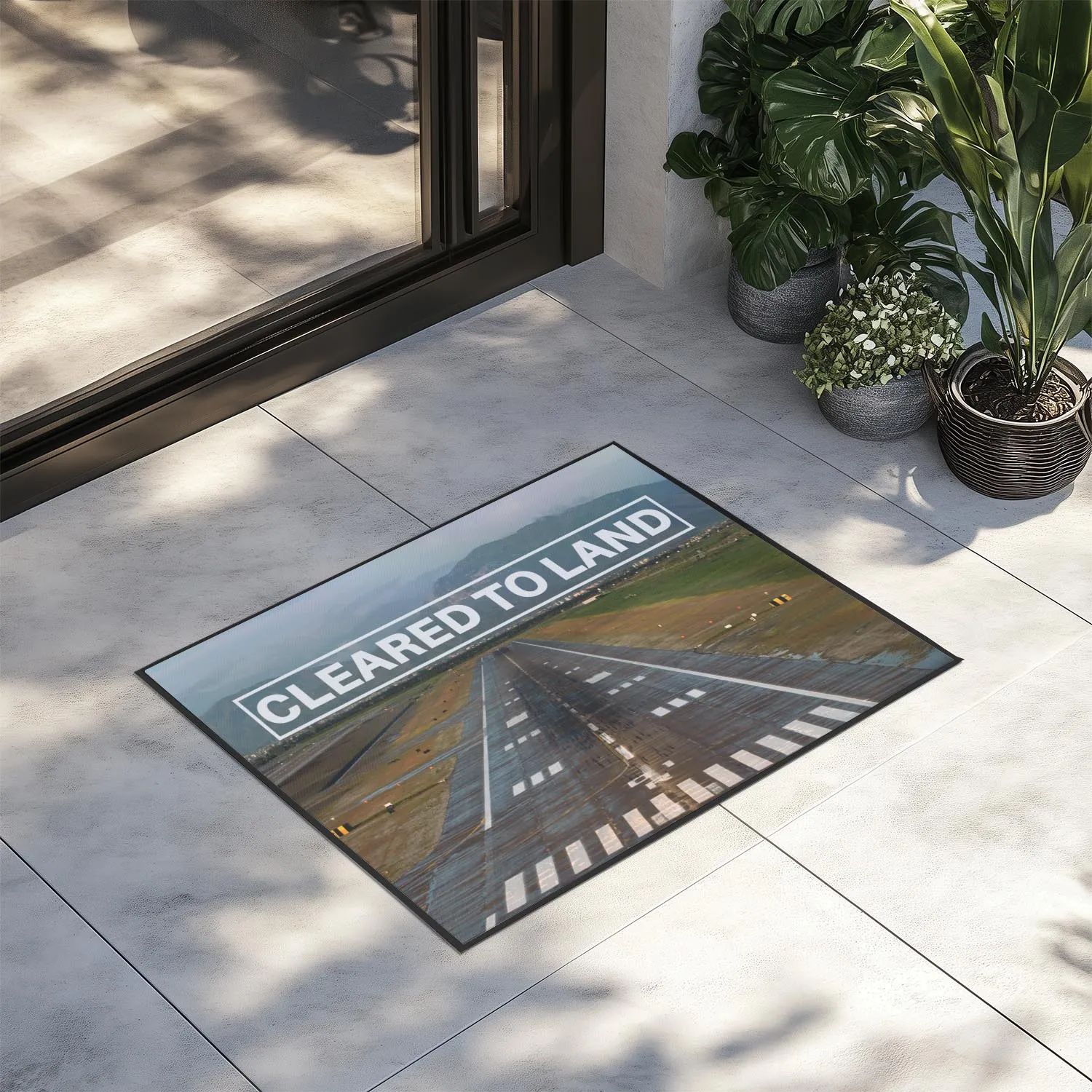 Cleared To Land Runway Designed Door Mats door entrance rug