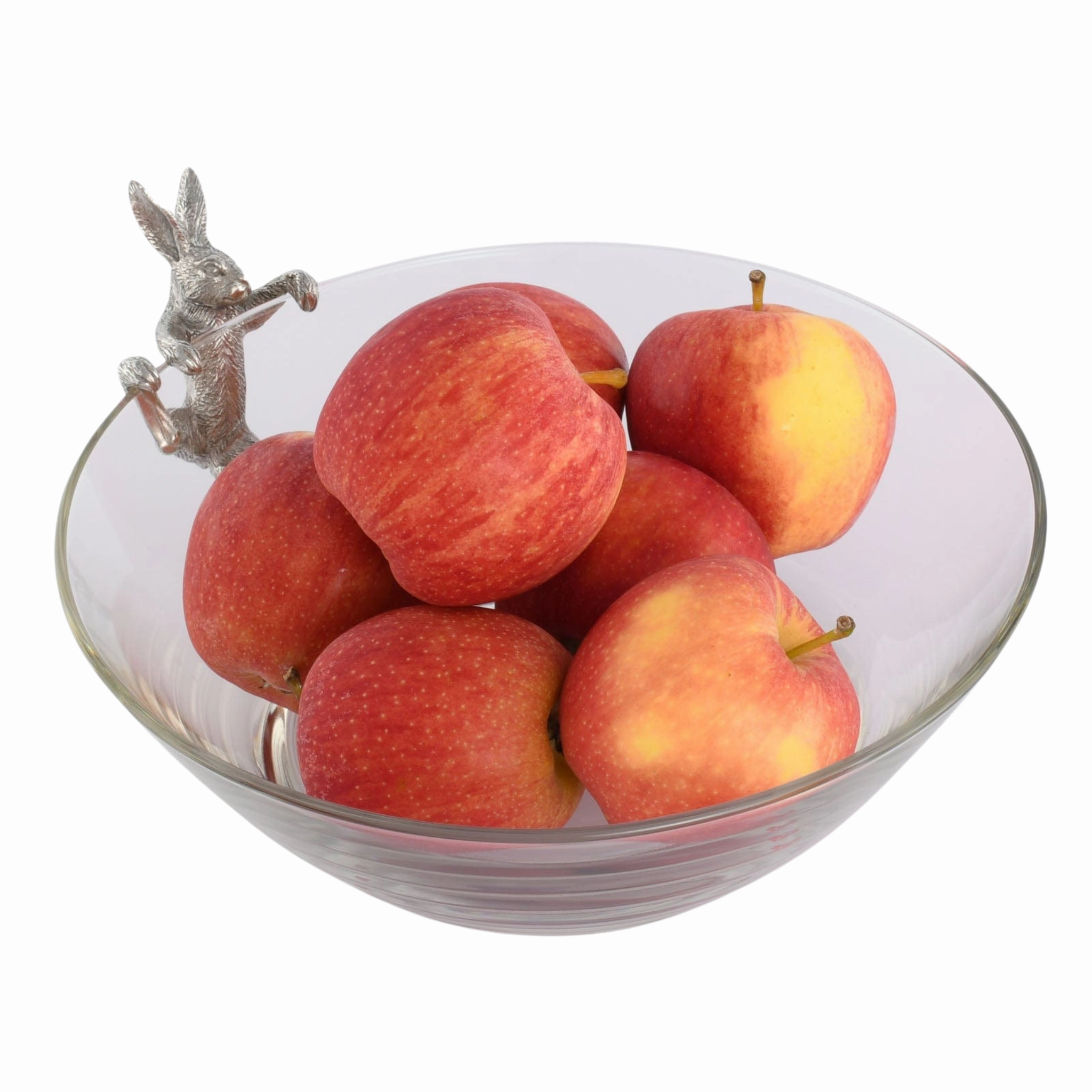 Climbing Bunny Glass Serving / Salad Bowl