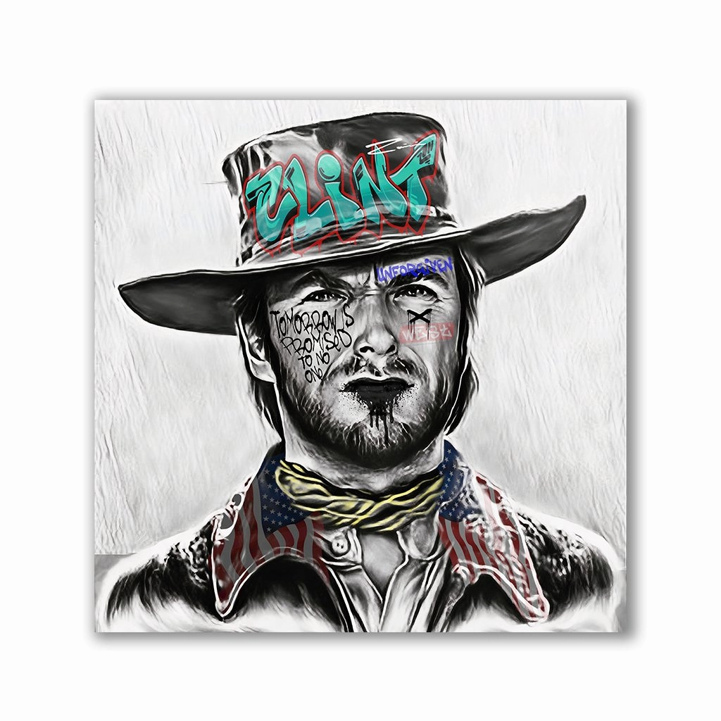 Clint by Zuppini framed mural artwork