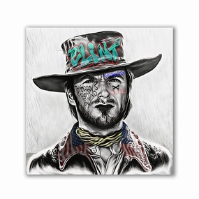 Clint by Zuppini framed mural artwork