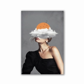 Clouds and Birds by Mr. Underdott framed mural artwork