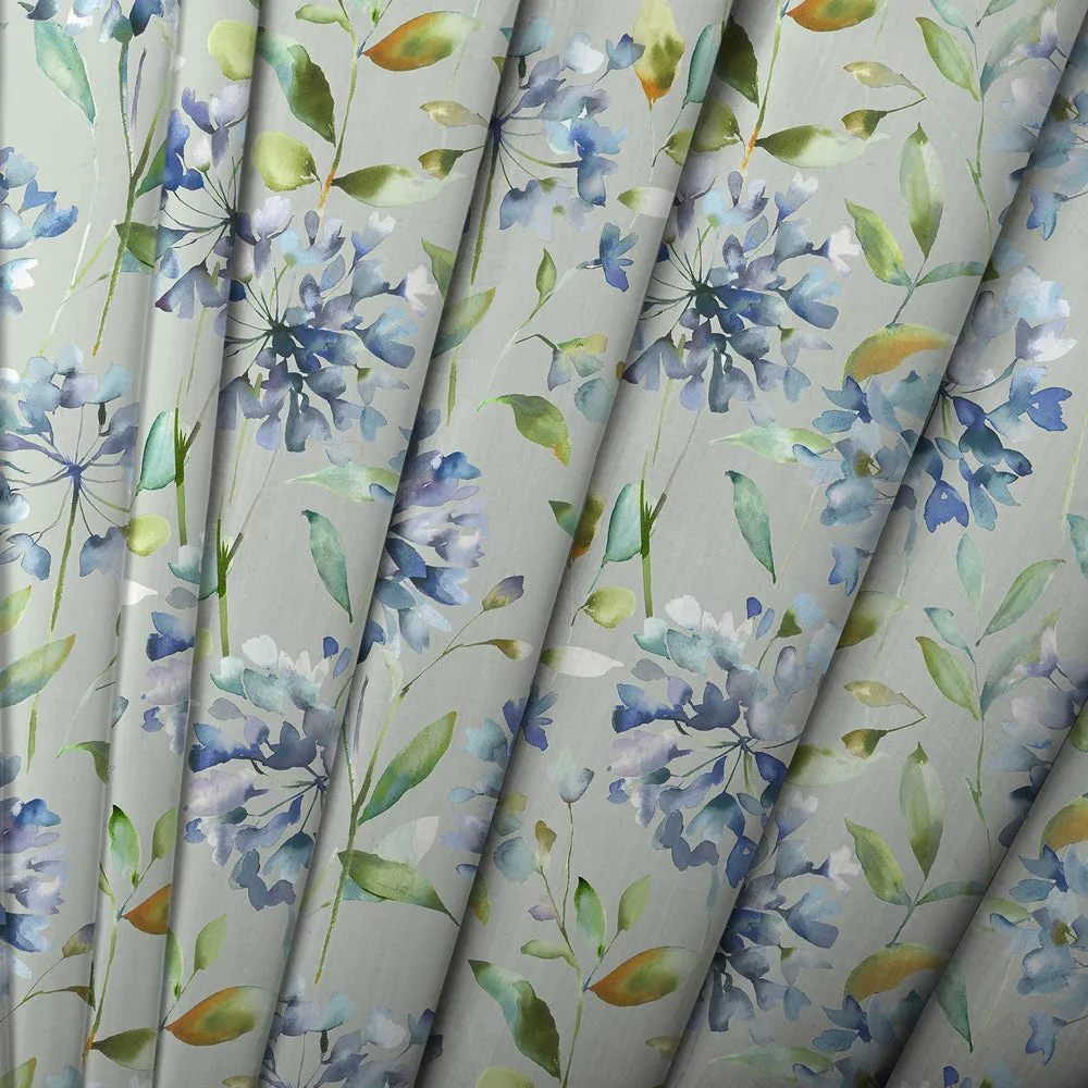 Clovelly Printed Cotton Made to Measure Roman Blinds Bluebell