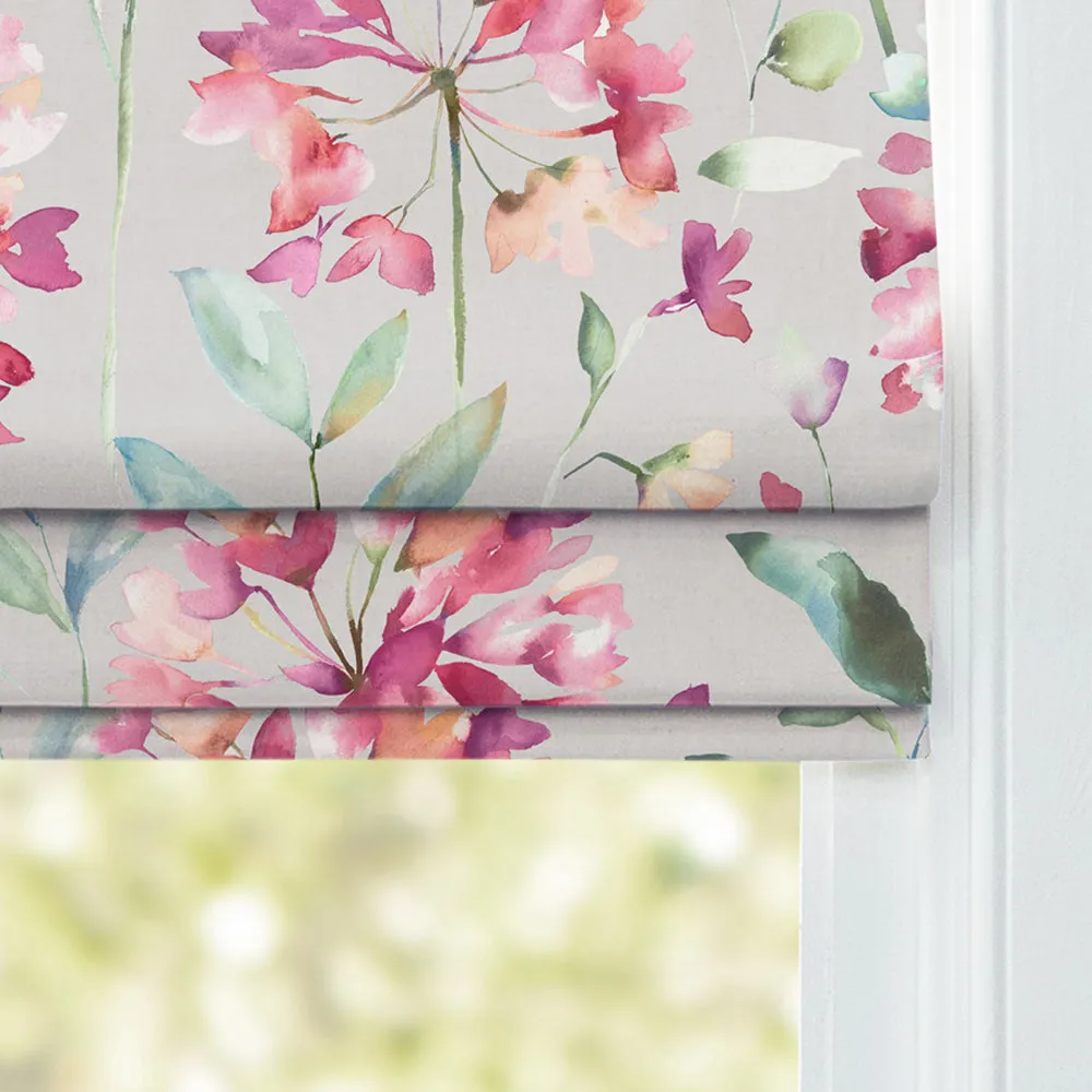 Clovelly Printed Cotton Made to Measure Roman Blinds Russett
