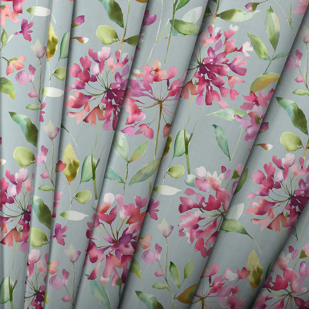 Clovelly Printed Cotton Made to Measure Roman Blinds Slate