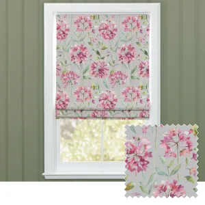 Clovelly Printed Cotton Made to Measure Roman Blinds Stone chic floor carpet  