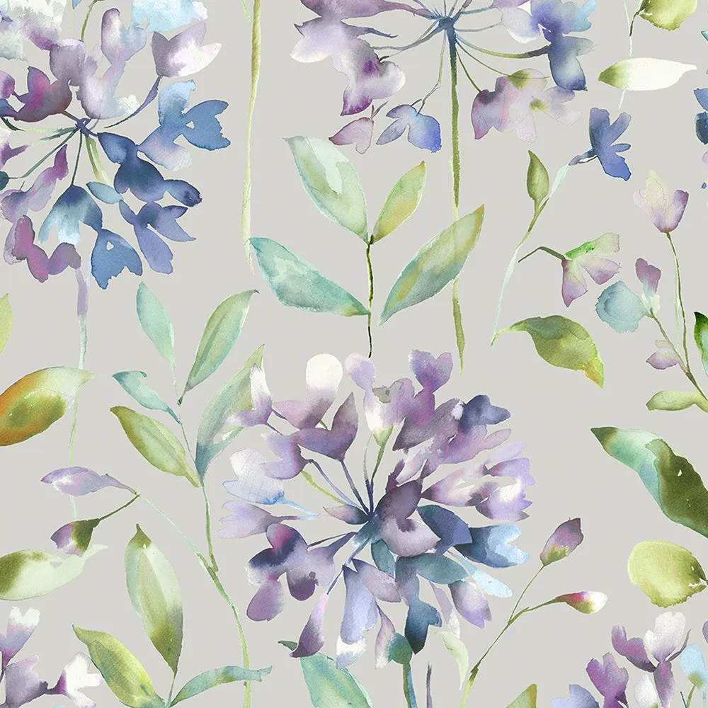 Clovelly Printed Cotton Made to Measure Roman Blinds Violet