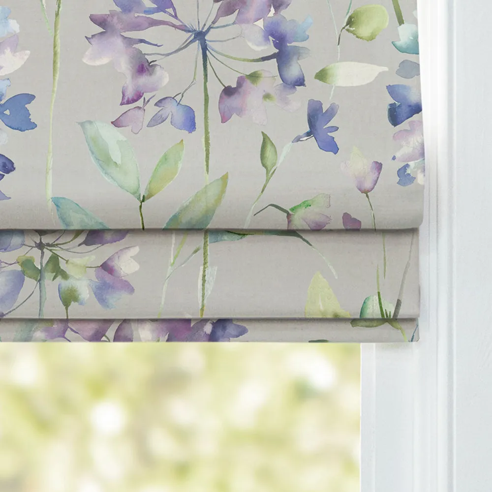 Clovelly Printed Cotton Made to Measure Roman Blinds Violet