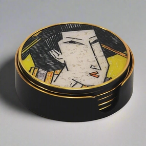 Coaster geisha girl yellow set of 6 decorative home ornament