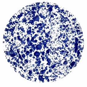Cobalt Blue & White Speckled Ceramic Dinner Plate cute desktop display