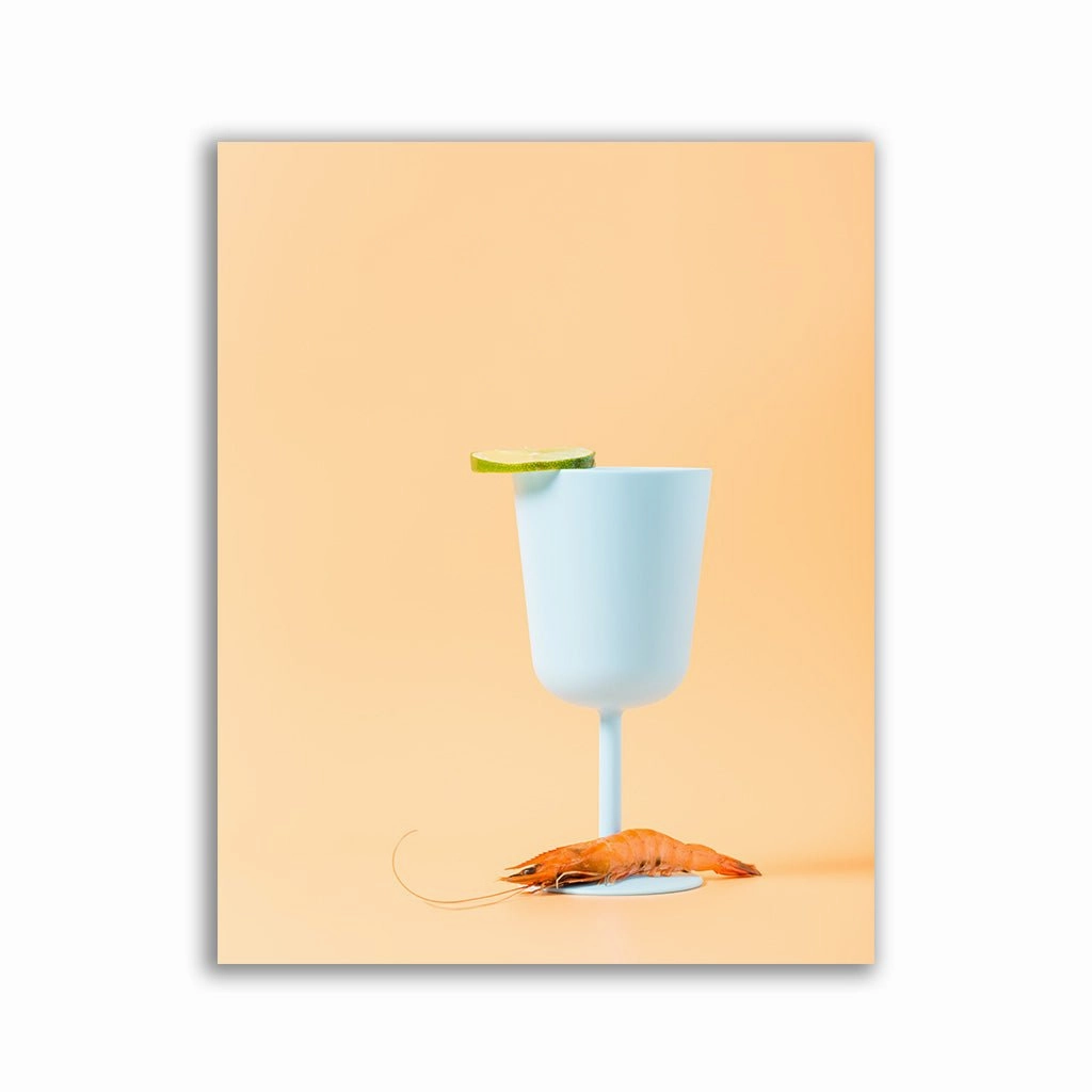 Cocktail Glass framed mural artwork