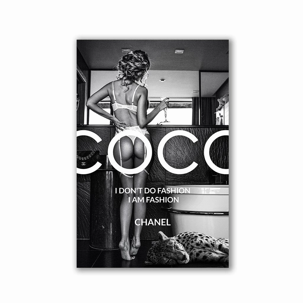 Coco Fashion by Adrian Vieriu framed mural artwork