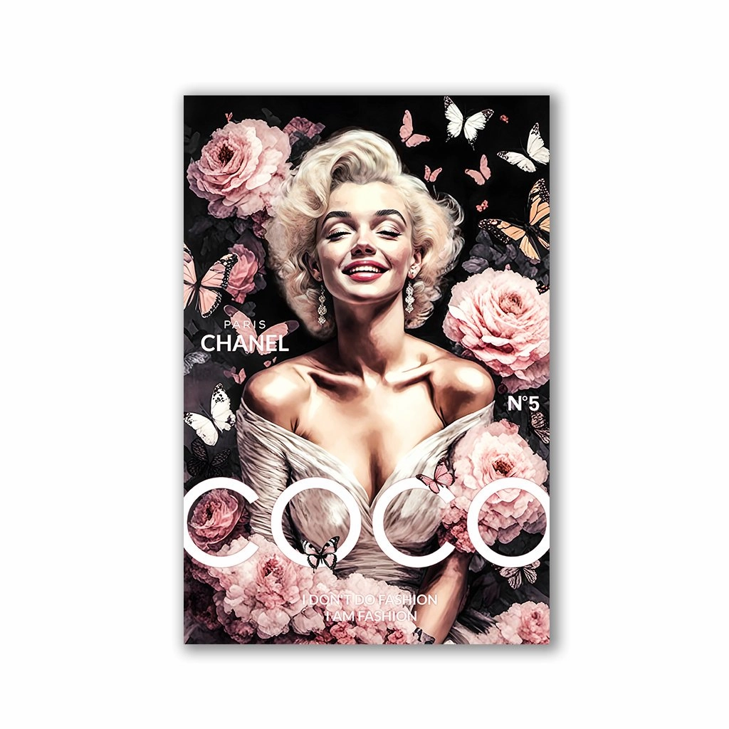 Coco x Monroe No2 by Adrian Vieriu framed mural artwork