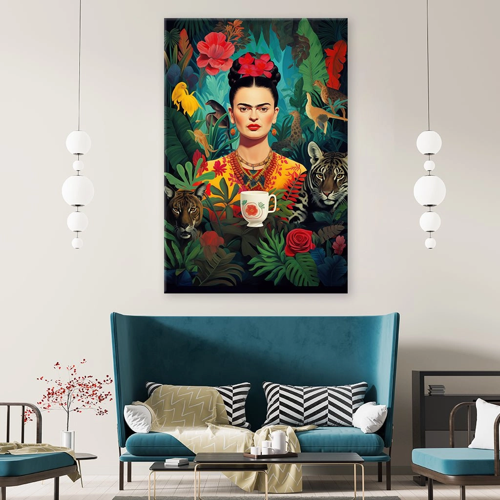 Coffee time with Frida Kahlo and Henri Rousseau by Frank Daske