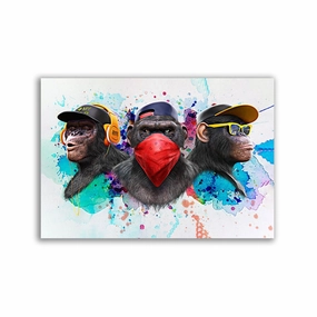 Color Affengeil by Juliano de Araujo framed mural artwork