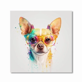 Color Chihuahua by Nilo framed mural artwork