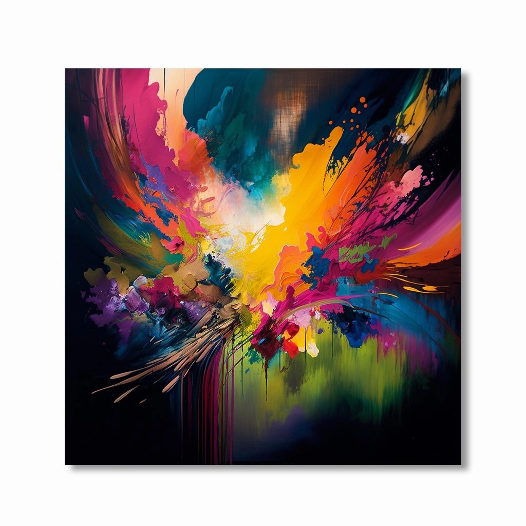 Color Explosion by Nilo framed mural artwork