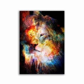 Color Lion framed mural artwork