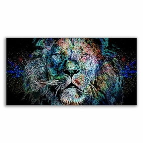 Color Lion NEW framed mural artwork