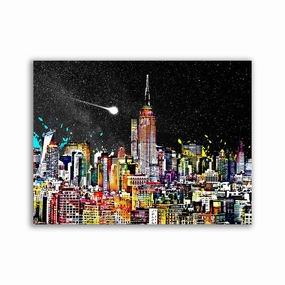 Color New York framed mural artwork