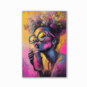 Color Pop Enjoyment by Catill framed mural artwork