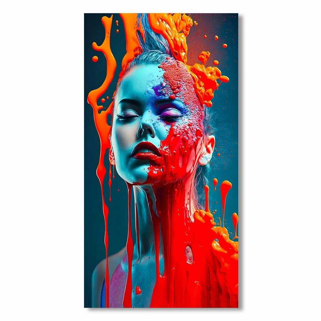 Color Splash Woman by Nilo framed mural artwork