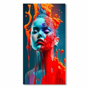 Color Splash Woman by Nilo framed mural artwork