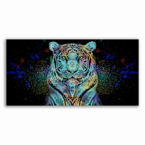 Color Tiger framed mural artwork