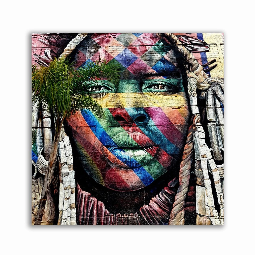 Color Woman framed mural artwork