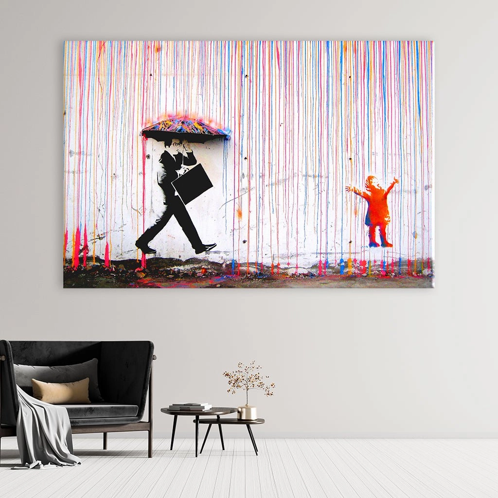 Colored Rain by Banksy