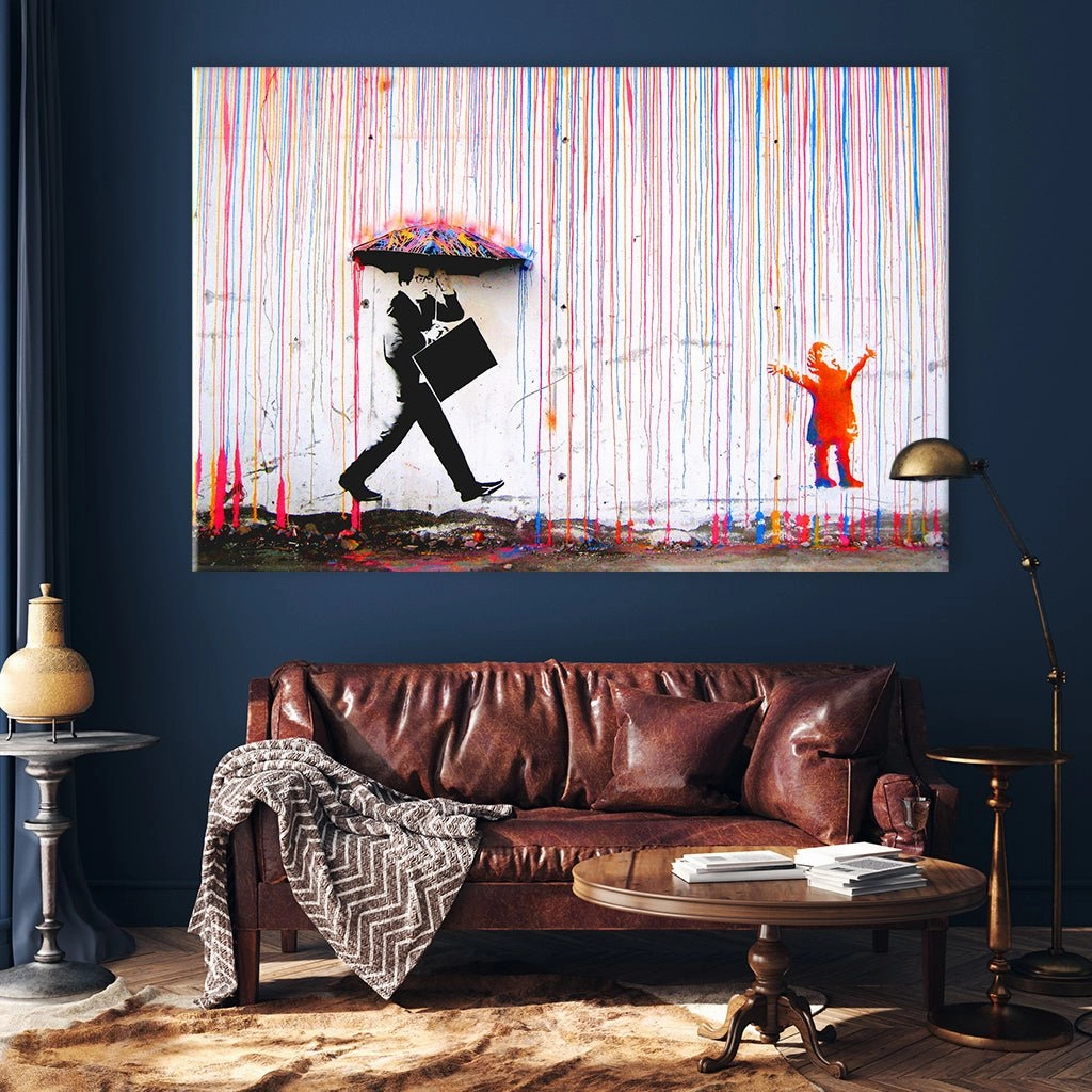 Colored Rain by Banksy