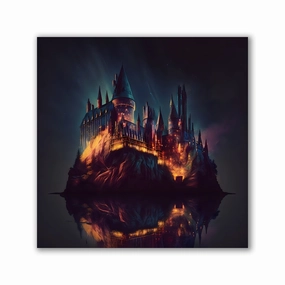 Colorful Castle of Magic framed mural artwork