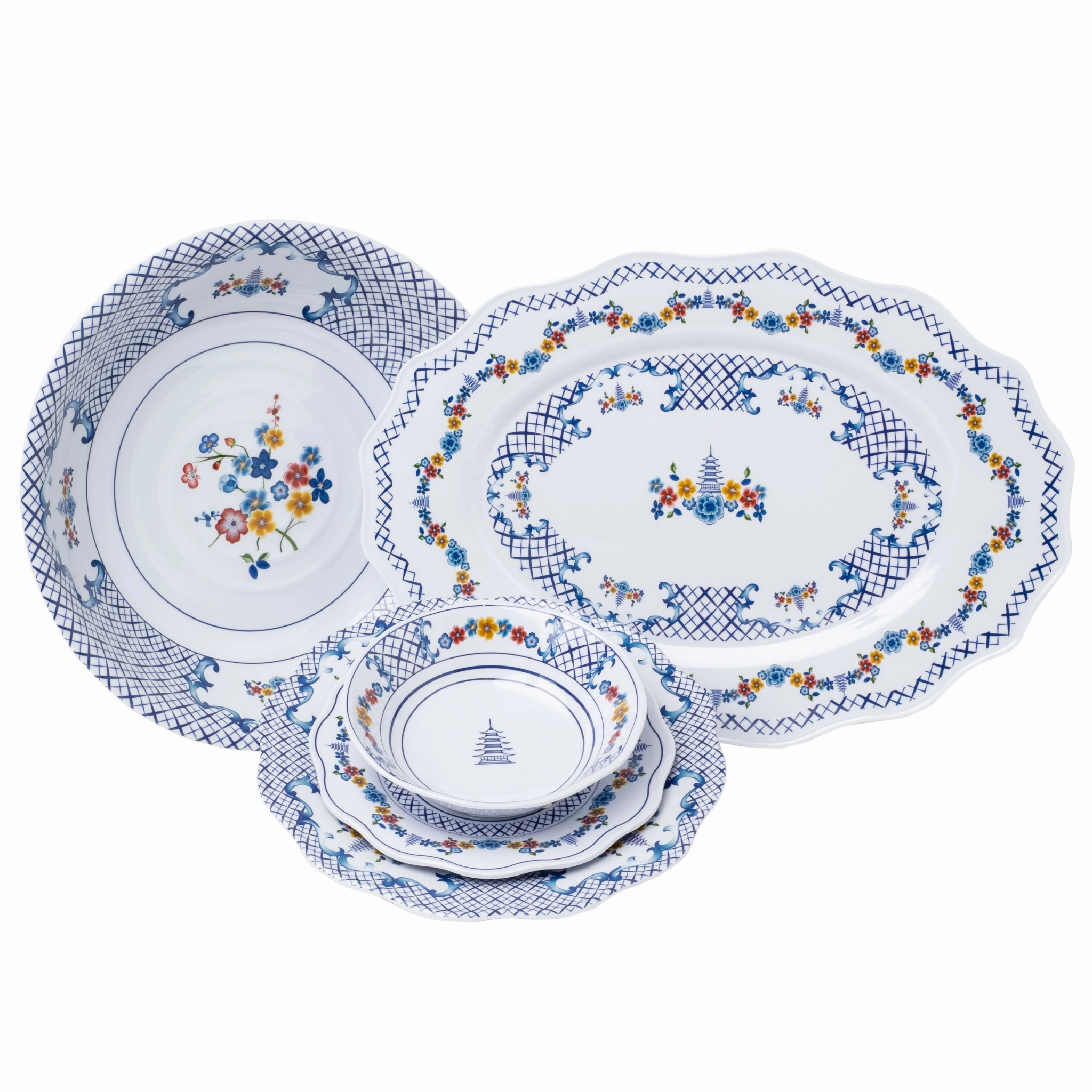 Colorful Floral Melamine Collection cute desktop display