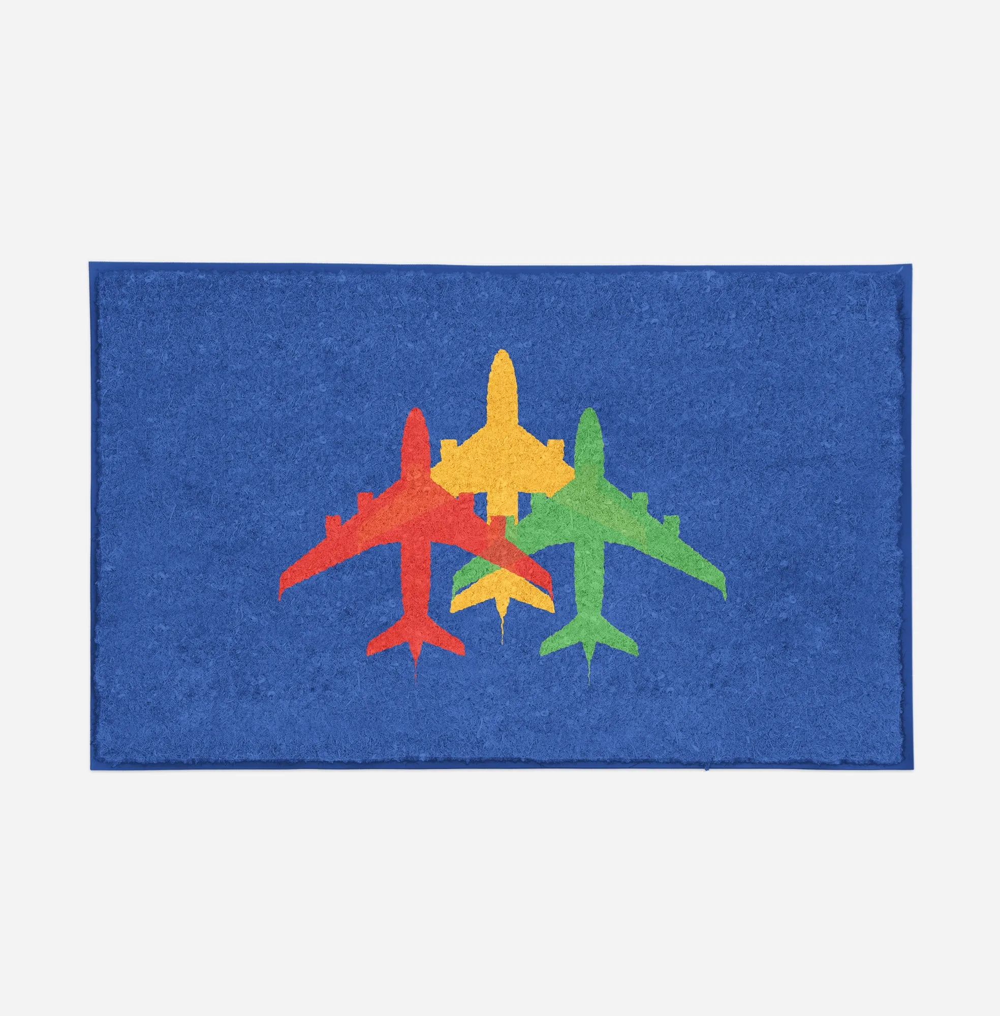 Colourful 3 Airplanes Designed Door Mats