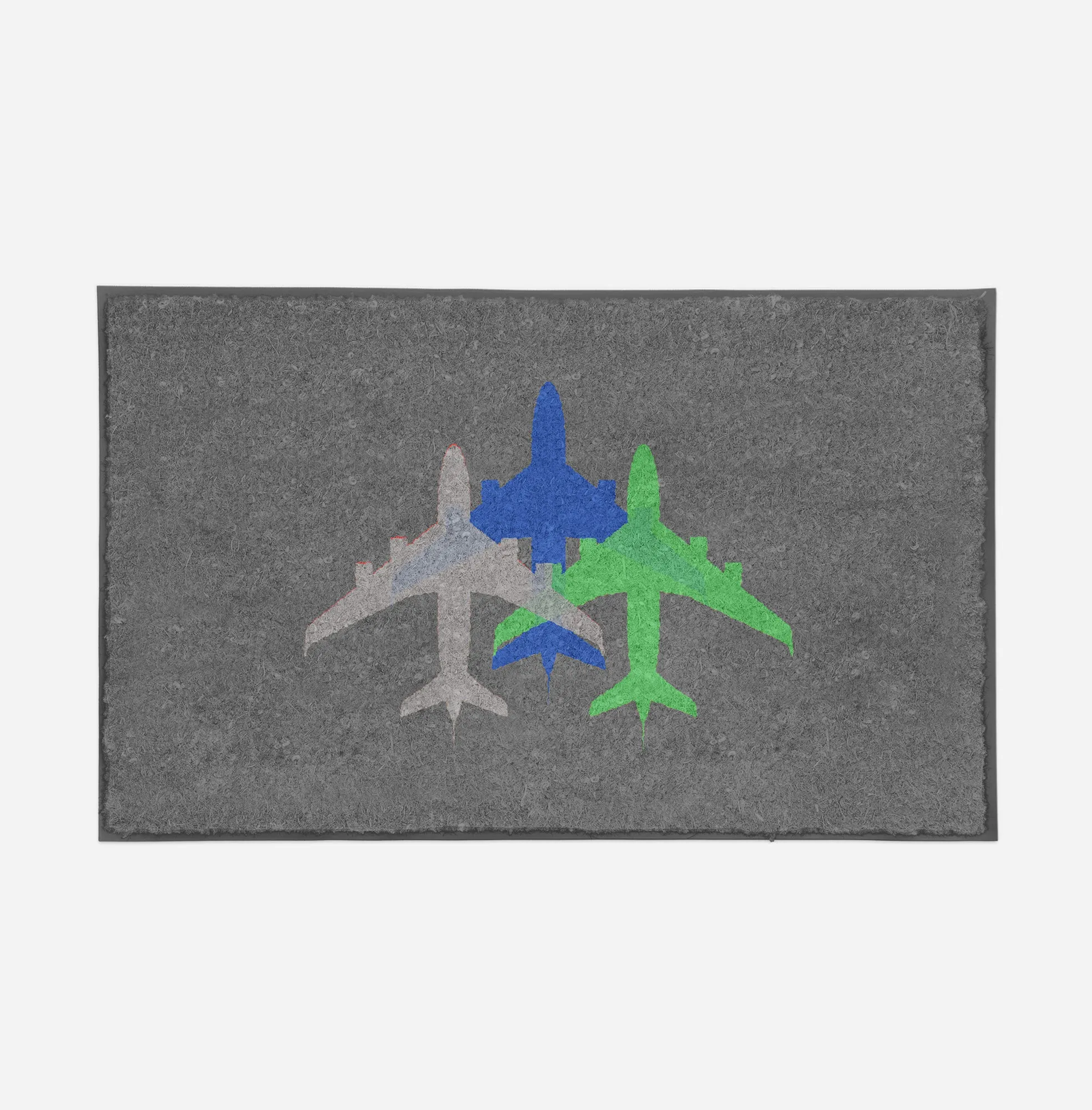 Colourful 3 Airplanes Designed Door Mats